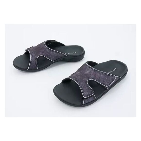 Revitalign Orthotic Stone Wash Slide Sandals - Kholo Denim - Picture 1 of 6